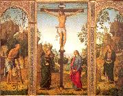 PERUGINO, Pietro The Crucifixion with the Virgin and Saints oil on canvas